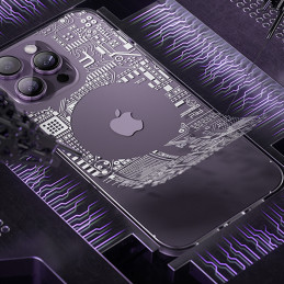 Kingxbar PQY Geek serijos magnetinis dėklas iPhone 14 Pro Max MagSafe sidabrinis