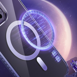 Kingxbar PQY Ice Crystal serijos magnetinis dėklas iPhone 14 Pro MagSafe pilkas