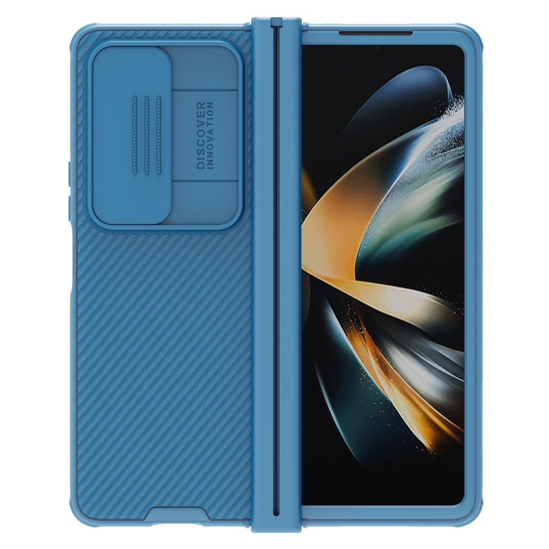Nillkin CamShield Pro Case (paprastas) dėklas, skirtas Samsung Galaxy Z Fold 4 dangteliu su mėlynu fotoaparato dangteliu