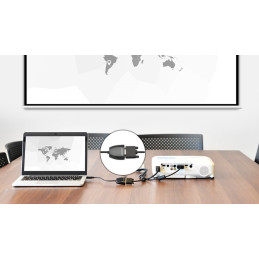 Ugreen kabelio kabelio adapteris vienkryptis adapteris su HDMI (kištukinis) į VGA (moteris) FHD juodas (MM105 40253)