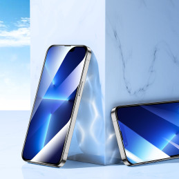 Joyroom Knight 2.5D TG grūdintas stiklas, skirtas iPhone 14 Plus viso ekrano su skaidriu rėmeliu (JR-H03)