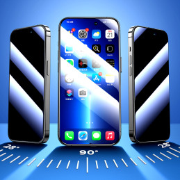 Joyroom Knight 2.5D Privacy TG grūdintas stiklas, skirtas iPhone 14 Plus su anti-spy filtru viso ekrano ir permatomo rėm...