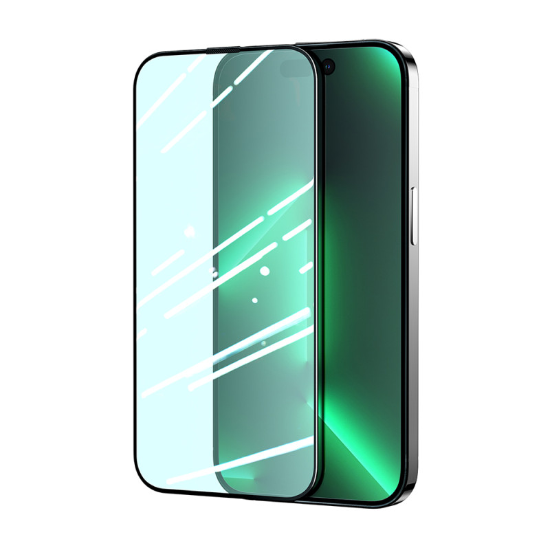 Joyroom Knight žalias stiklas skirtas iPhone 14 su Anti Blue Light filtru visam ekranui (JR-G01)
