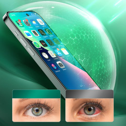 Joyroom Knight žalias stiklas skirtas iPhone 14 Pro Max su Anti Blue Light filtru visam ekranui (JR-G04)
