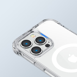Joyroom Magnetic Defender magnetinis dėklas skirtas iPhone 14 Plus šarvuotas dangtelis su kabliukais, stovi skaidrus (su...