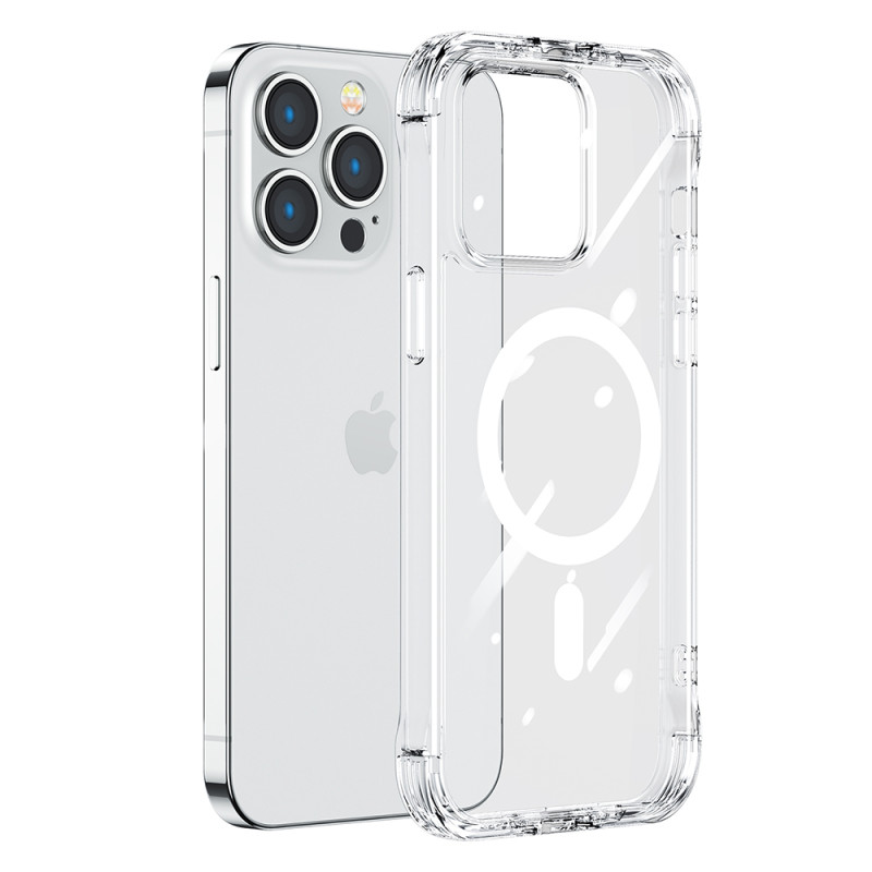 Joyroom Magnetic Defender magnetinis dėklas skirtas iPhone 14 Pro Max šarvuotas dangtelis su kabliukais, stovi skaidrus ...