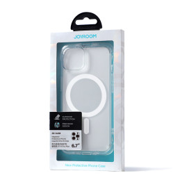 Joyroom Magnetic Defender magnetinis dėklas skirtas iPhone 14 Pro Max šarvuotas dangtelis su kabliukais, stovi skaidrus ...