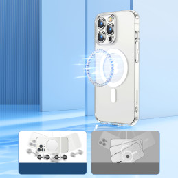 Joyroom 14D magnetinis dėklas Magnetinis dėklas, skirtas iPhone 14 Pro MagSafe suderinamas skaidrus (JR-14D6)