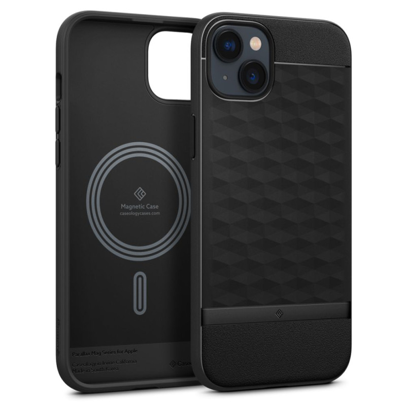 Caseology Parallax Mag MagSafe dėklas skirtas iPhone 14 Plus - matinė juoda