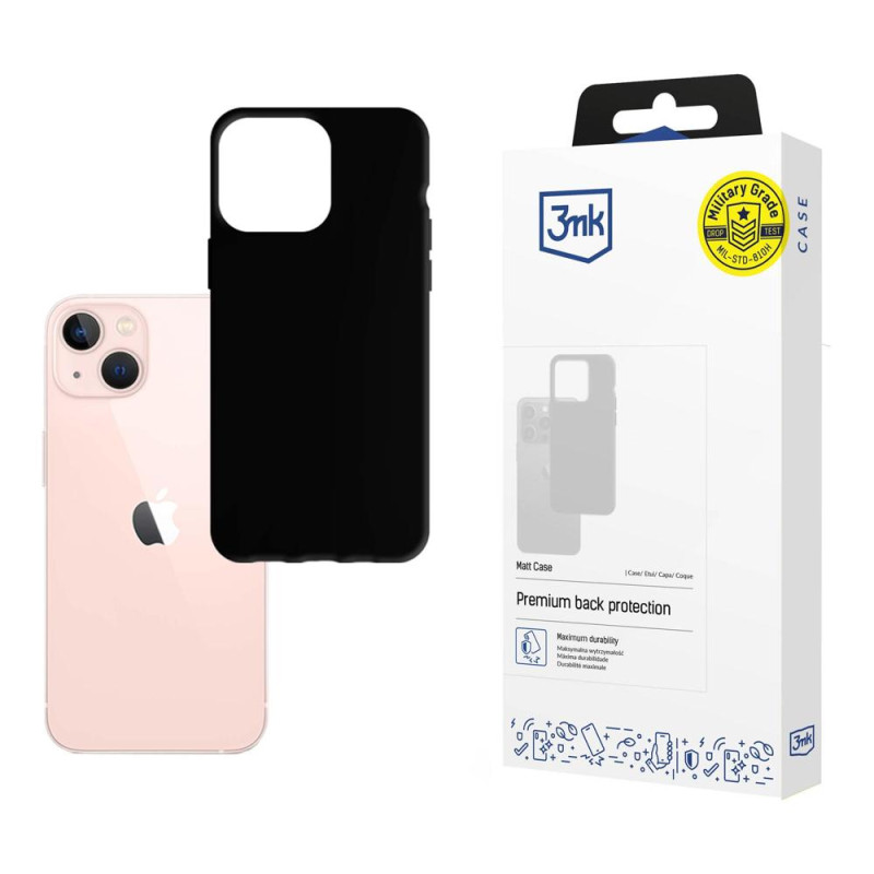 3mk matinis dėklas iPhone 14 - juodas