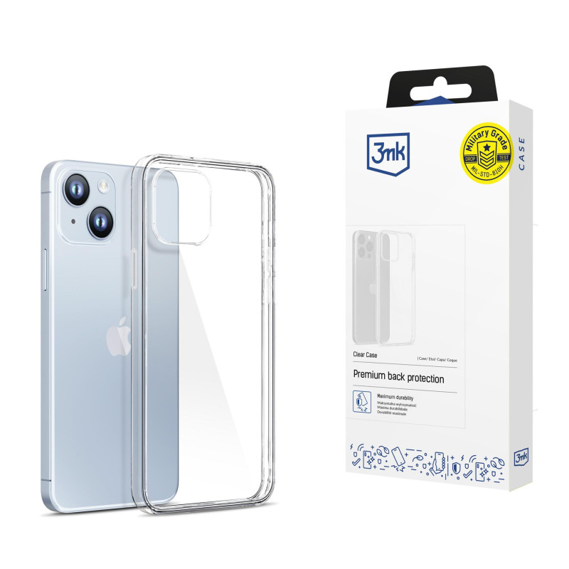 3mk skaidrus dėklas, skirtas iPhone 14 - skaidrus