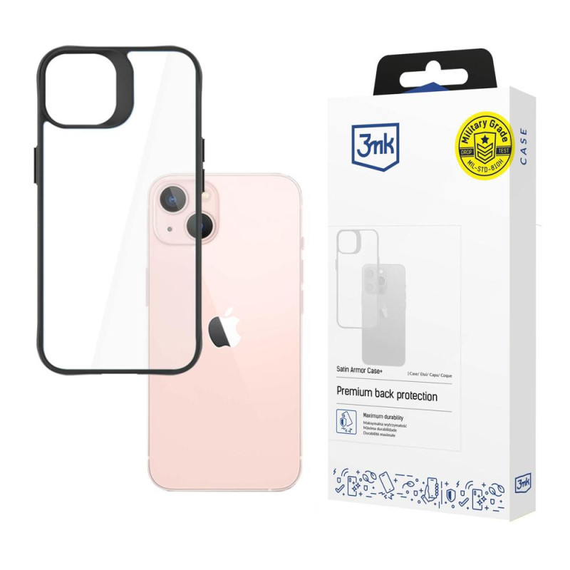 3mk Satin Armor Case+ dėklas, skirtas iPhone 14 Plus - skaidrus