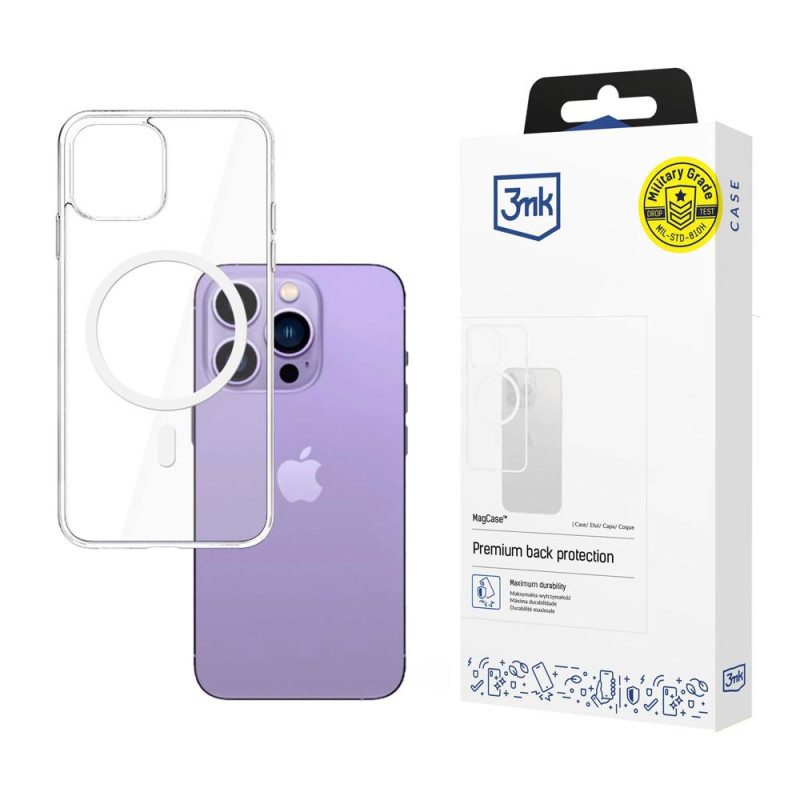 3mk Mag Case su MagSafe iPhone 14 Pro - skaidrus