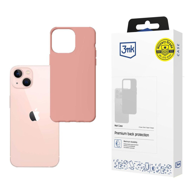 3mk matinis dėklas, skirtas iPhone 14 – rožinis