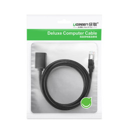 Ugreen NW112 11282 tinklo eterneto kabelis RJ45 (moteris) – RJ45 (vyriškas) F/ UTP kat. 6 1 Gbps 3m - juoda