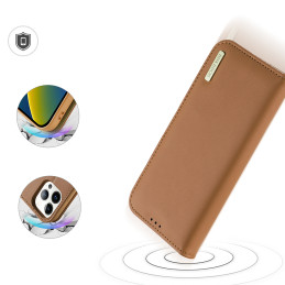 Dux Ducis Hivo odinis atverčiamas dėklas Natūralios odinės dangtelio piniginė kortelėms ir asmens dokumentams iPhone 14 ...