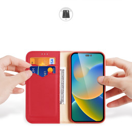Dux Ducis Hivo odinis atverčiamas dėklas Natūralios odinės dangtelio piniginė kortelėms ir asmens dokumentams iPhone 14 ...