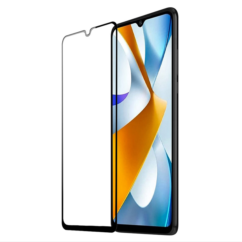 Dux Ducis 9D grūdintas stiklas Xiaomi Poco C40 9H grūdintas stiklas su juodu rėmeliu