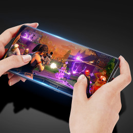 Dux Ducis 9D grūdintas stiklas OnePlus 10T / OnePlus Ace Pro 9H su juodu rėmeliu