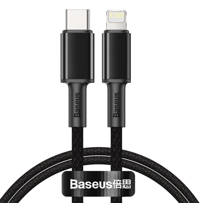 Baseus CATLGD-01 Lightning – USB-C PD laidas 20W 480Mb/ s 1m – juodas