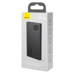 „Baseus Adaman“ metalinis maitinimo blokas su greito įkrovimo 10 000 mAh 22,5 W (Overseas Edition 2021) juodas