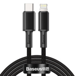 Baseus CATLGD-A01 Lightning – USB-C PD 20W 480Mb/ s 2m laidas – juodas