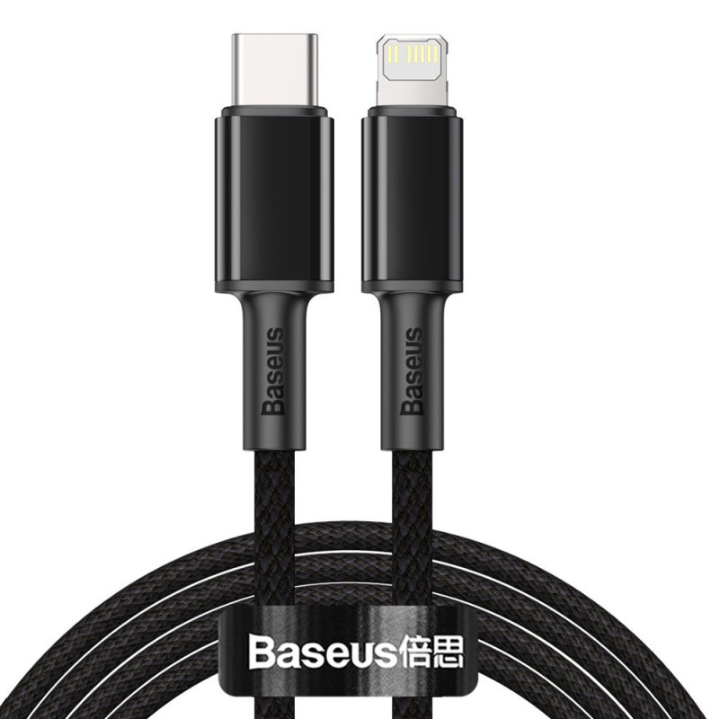 Baseus CATLGD-A01 Lightning – USB-C PD 20W 480Mb/ s 2m laidas – juodas