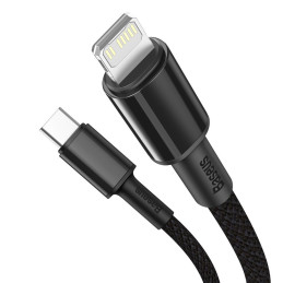 Baseus CATLGD-A01 Lightning – USB-C PD 20W 480Mb/ s 2m laidas – juodas