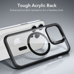 ESR Classic Hybrid Halolock Dėklas su MagSafe, skirtas iPhone 14 Pro – skaidrus ir juodas