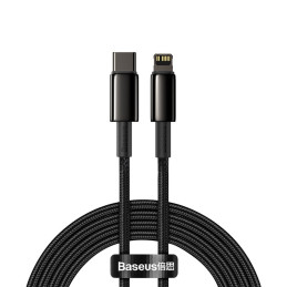 Baseus CATLWJ-A01 Lightning – USB-C PD 20W 480Mb/ s 2m laidas – juodas