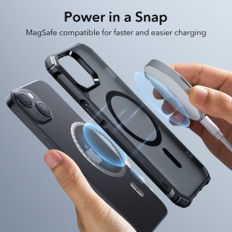 ESR Air Armor Halolock dėklas su MagSafe, skirtas iPhone 14 Pro – matinė juoda