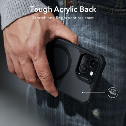 ESR Air Armor Halolock dėklas su MagSafe, skirtas iPhone 14 Pro – matinė juoda