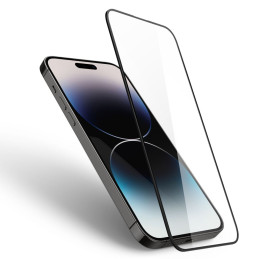 Spigen Glass FC grūdintas stiklas skirtas iPhone 14 Pro Max - juodas
