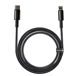 Baseus CATLWJ-A01 Lightning – USB-C PD 20W 480Mb/ s 2m laidas – juodas