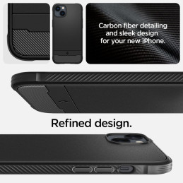 Spigen Rugged Armor Mag dėklas su MagSafe iPhone 14 - matinė juoda