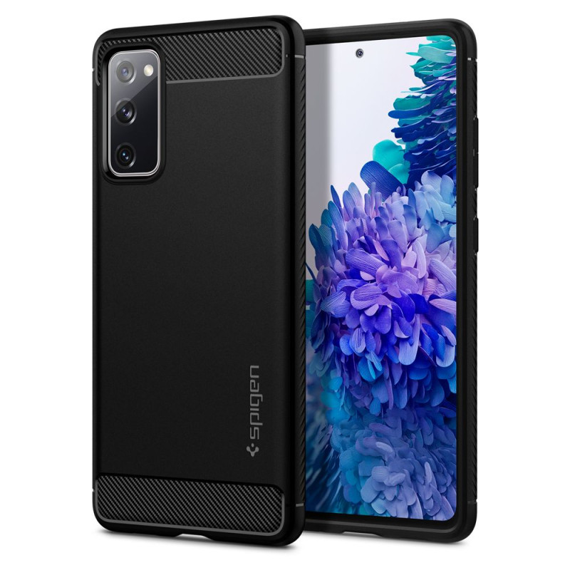 Spigen Rugged Armor dėklas, skirtas Samsung Galaxy S20 FE - matinė juoda