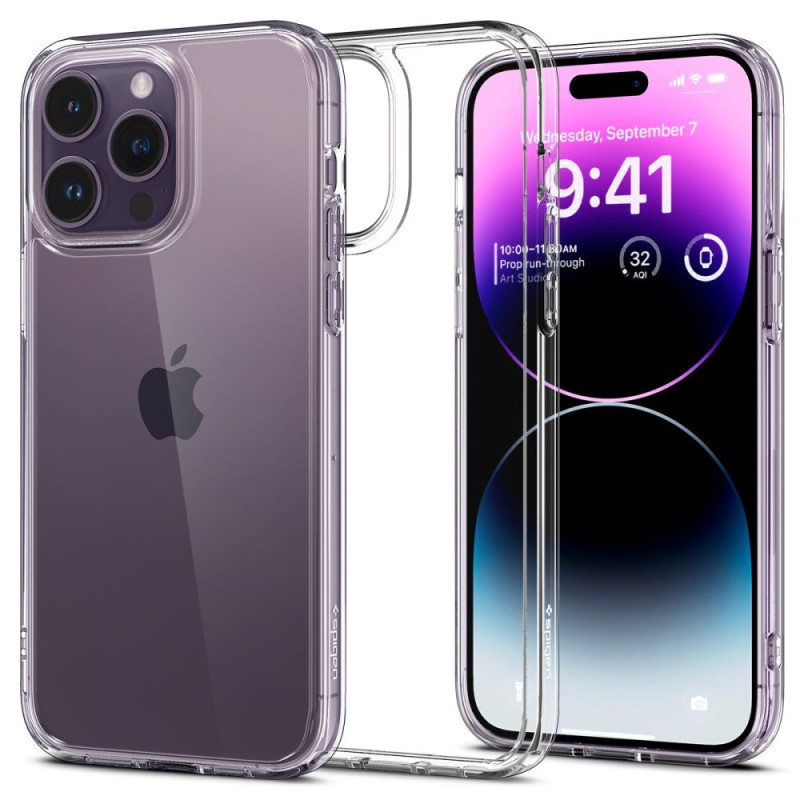 Spigen Ultra Hybrid dėklas iPhone 14 Pro Max - skaidrus
