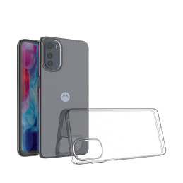 Ultra Clear 0,5 mm dėklas, skirtas Motorola Moto E32 plonu dangteliu, skaidrus