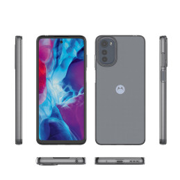 Ultra Clear 0,5 mm dėklas, skirtas Motorola Moto E32 plonu dangteliu, skaidrus