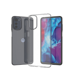 Ultra Clear 0,5 mm dėklas, skirtas Motorola Moto E32 plonu dangteliu, skaidrus