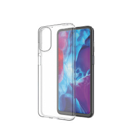 Ultra Clear 0,5 mm dėklas, skirtas Motorola Moto E32 plonu dangteliu, skaidrus