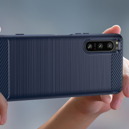 „Thunder“ dėklas „Sony Xperia 5 IV“ silikoninis šarvuotas dangtelis, juodas