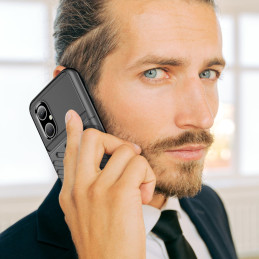 „Thunder Case Xiaomi Poco M4 5G“ silikoninis šarvuotas dangtelis juodas