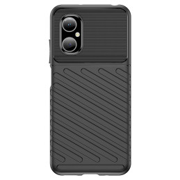 „Thunder Case Xiaomi Poco M4 5G“ silikoninis šarvuotas dangtelis juodas