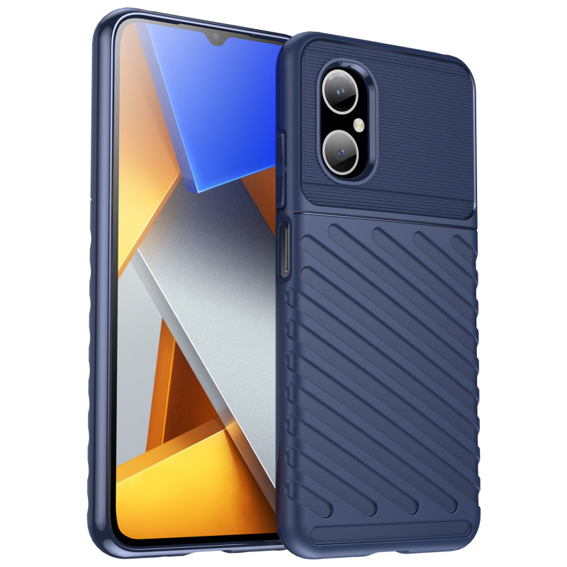 „Thunder Case Xiaomi Poco M4 5G“ silikoninis šarvuotas dangtelis mėlynas