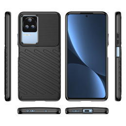 Thunder Case Xiaomi Poco F4 5G silikoninis šarvuotas dangtelis juodas