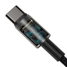 Baseus CATWJ-A01 USB-C - USB-C PD QC kabelis 100W 5A 480Mb/ s 2m - juodas