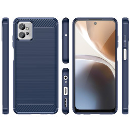Anglies dėklas Xiaomi Poco F4 5G lankstus silikoninis anglies dangtelis mėlynas