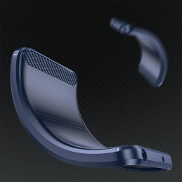Anglies dėklas Xiaomi Poco F4 5G lankstus silikoninis anglies dangtelis mėlynas