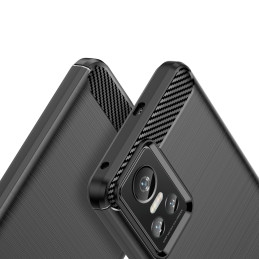 Anglies dėklas, skirtas Realme GT Neo 3 lankstus silikoninis anglies dangtelis juodas